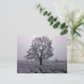 Winter landschap met boom briefkaart (Staand voorkant)