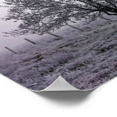 Winter landschap met boom poster (Hoek)