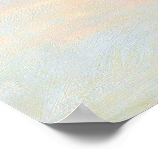 Winter Landschap met Rising Moon Adolf Kaufmann Poster (Hoek)