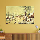 Winter Landschap met Skaters en Bird Trap (1565) Canvas Afdruk (Insitu (Woonkamer))