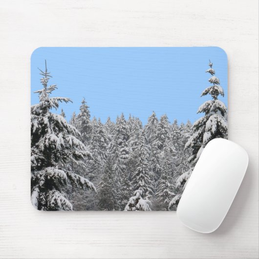 Winter Landschap Mousepad Sneeuwbos — Giften Muismat (Met muis)