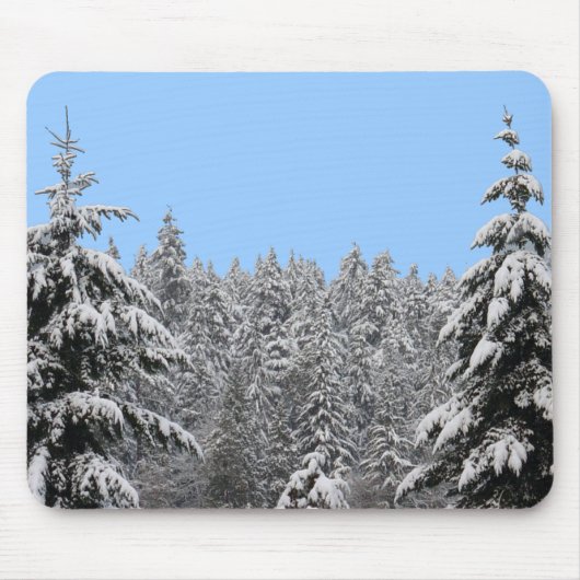 Winter Landschap Mousepad Sneeuwbos — Giften Muismat (Voorkant)