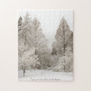 Winter Landschap Puzzle Persoonlijke winterbomen Legpuzzel