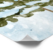 Winter Landschap Red House Poster (Hoek)