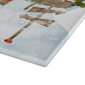 Winter Landschap Red House Snijplank (Hoek)