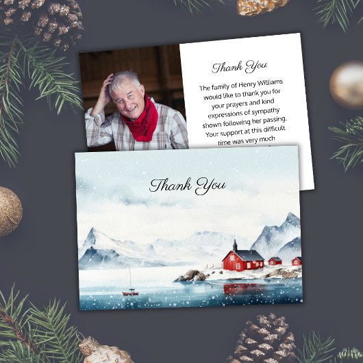 Winter Landschap Rouw Foto Herdenking Bedankt