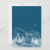 Winter Landschap Sneeuw Bruiloft Kaart (Achterkant)