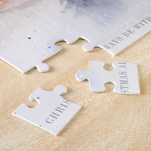 Winter Landschap Sneeuw Kerstcadeau Legpuzzel (Zijkant)