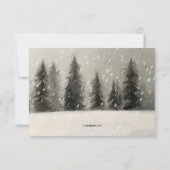 Winter Landschap Sympathie Bedankt Card Kaart (Achterkant)