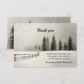 Winter Landschap Sympathie Bedankt Card Kaart (Voorkant / Achterkant)
