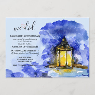 Winter Lantern-uitnodiging Kaart