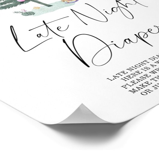 Winter late night diapers game Poster (Hoek)