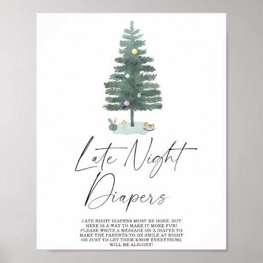 Winter late night diapers game Poster (Voorkant)