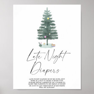 Winter Late night luiers spel Poster