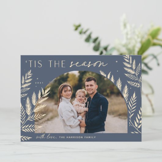 Winter Laurel | Dit is de Seizoenfoto Feestdagenkaart (Staand voorkant)