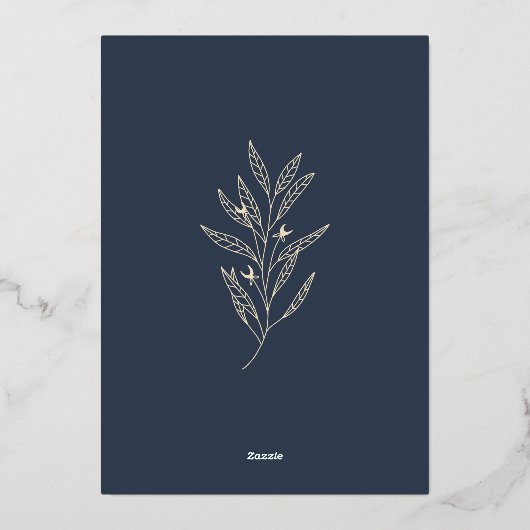 Winter Laurel | Dit is de Seizoenfoto Folie Feestdagenkaart (Achterkant)