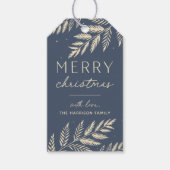 Winter Laurel | Gepersonaliseerde pretkerst Cadeaulabel (Voorkant)