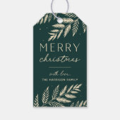 Winter Laurel | Gepersonaliseerde pretkerst Cadeaulabel (Voorkant)