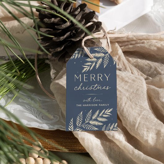 Winter Laurel | Gepersonaliseerde pretkerst Cadeaulabel