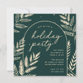 Winter Laurel Holiday Party Kaart (Voorkant)