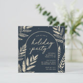 Winter Laurel Holiday Party Kaart (Staand voorkant)