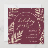 Winter Laurel Holiday Party Kaart (Voorkant)
