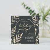 Winter Laurel Holiday Party Kaart (Staand voorkant)