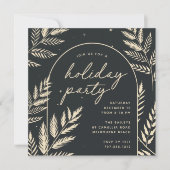 Winter Laurel Holiday Party Kaart (Voorkant)