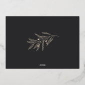 Winter Laurel | Kerstafoto Merry Folie Feestdagenkaart (Achterkant)