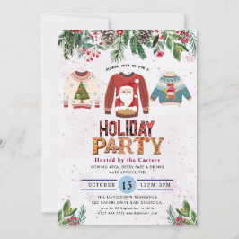 Winter Laurel | Vakantie Cocktail Party Uitnodigin Kaart