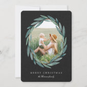 Winter Laurel | Vakantieknopkaart Feestdagenkaart (Voorkant)