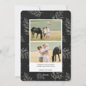 Winter Laurel | Vakantieknopkaart Feestdagenkaart (Achterkant)