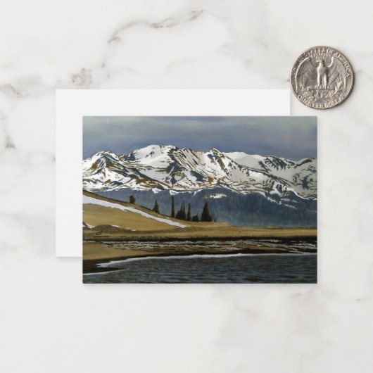 Winter Leadville Colorado — Landschap Notitiekaartje (Voorkant / Achterkant in situ)