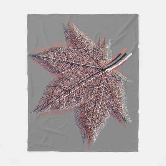 Winter Leaf Fleece Deken (Voorkant)