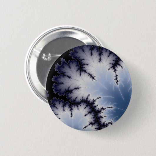 Winter Leaf Ronde Button 5,7 Cm (Voorkant /achterkant)