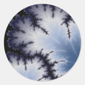 Winter Leaf Ronde Sticker (Voorkant)