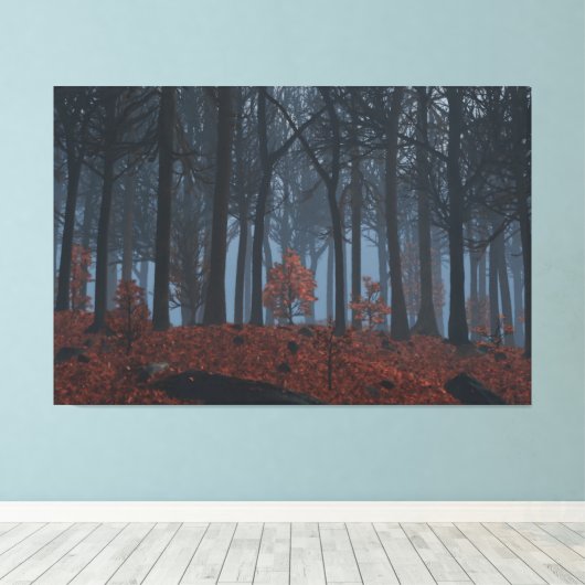 Winter Leaves Canvas Afdrukken (Insitu (Houten vloer))