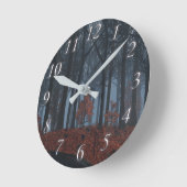 Winter Leaves Clock Ronde Klok (Hoek)