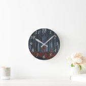 Winter Leaves Clock Ronde Klok (Huis)
