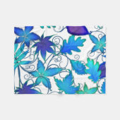 Winter Leaves Fleece Blanket Deken (Voorkant (Horizontaal))