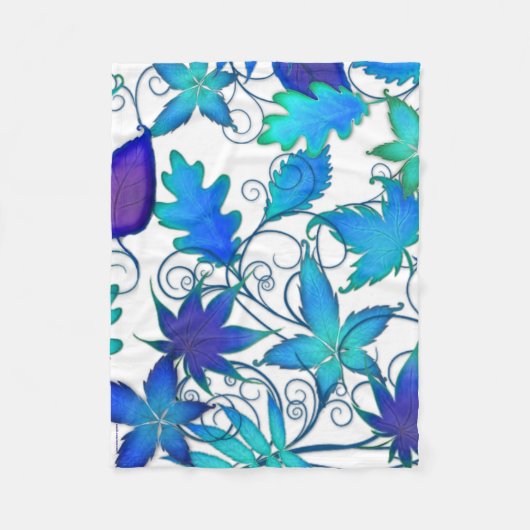 Winter Leaves Fleece Blanket Deken (Voorkant)