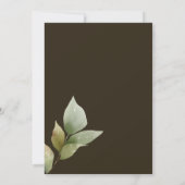 Winter Leaves Floral Waterverf Wedding Kaart (Achterkant)