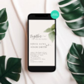 Winter Leaves Floral Waterverf Wedding Kaart