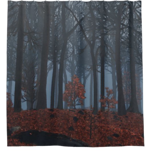 Winter Leaves Shower Curtain Douchegordijn (Voorkant)