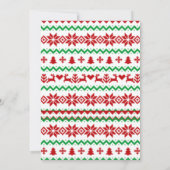 Winter Lelijke Trui Baby Shower Bijlagekaart Kaart (Achterkant)