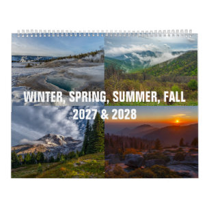 Winter, Lente, Zomer Herfst 2027 & 2028 Kalender