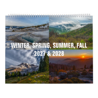 Winter, Lente, Zomer Herfst 2027 & 2028 Kalender
