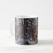 Winter Leopard Coffee Mok (Voorkant links)