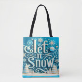Winter Let it Snow Canvas tas (Voorkant)