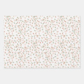 Winter Leuk Roze Groene Pastel Holly Jolly Kerstmi Inpakpapier Vel (Voorkant 2)